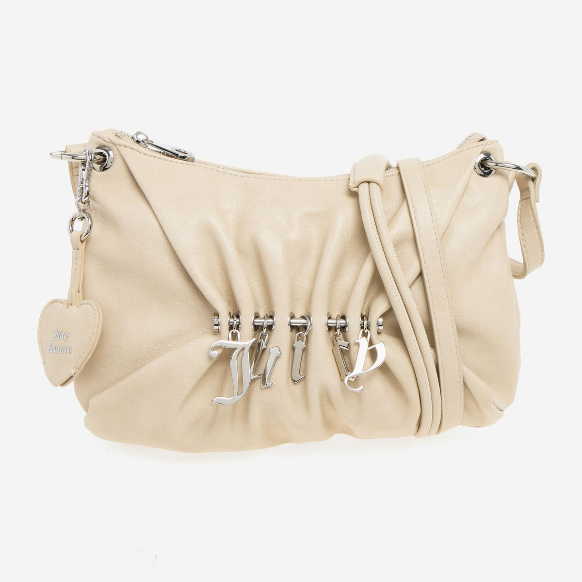 Cartera Juicy Couture Hobo Crema Letras