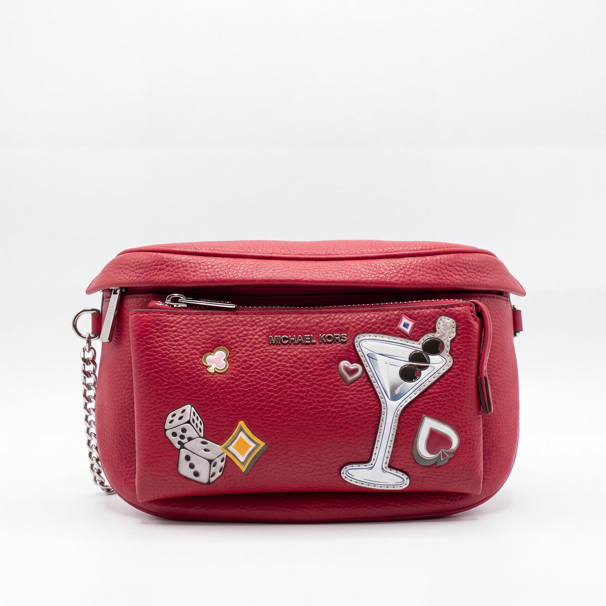 Cartera Michael Kors Bandolera Roja Parches