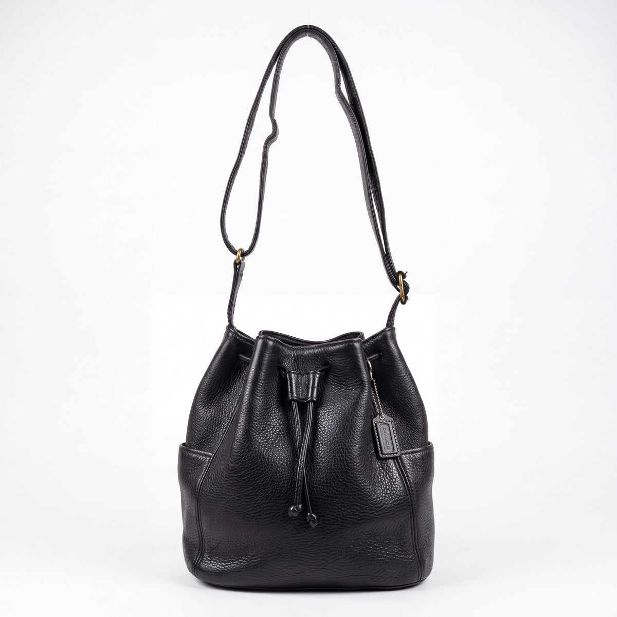 Cartera Coach Bucket Cuero Negro