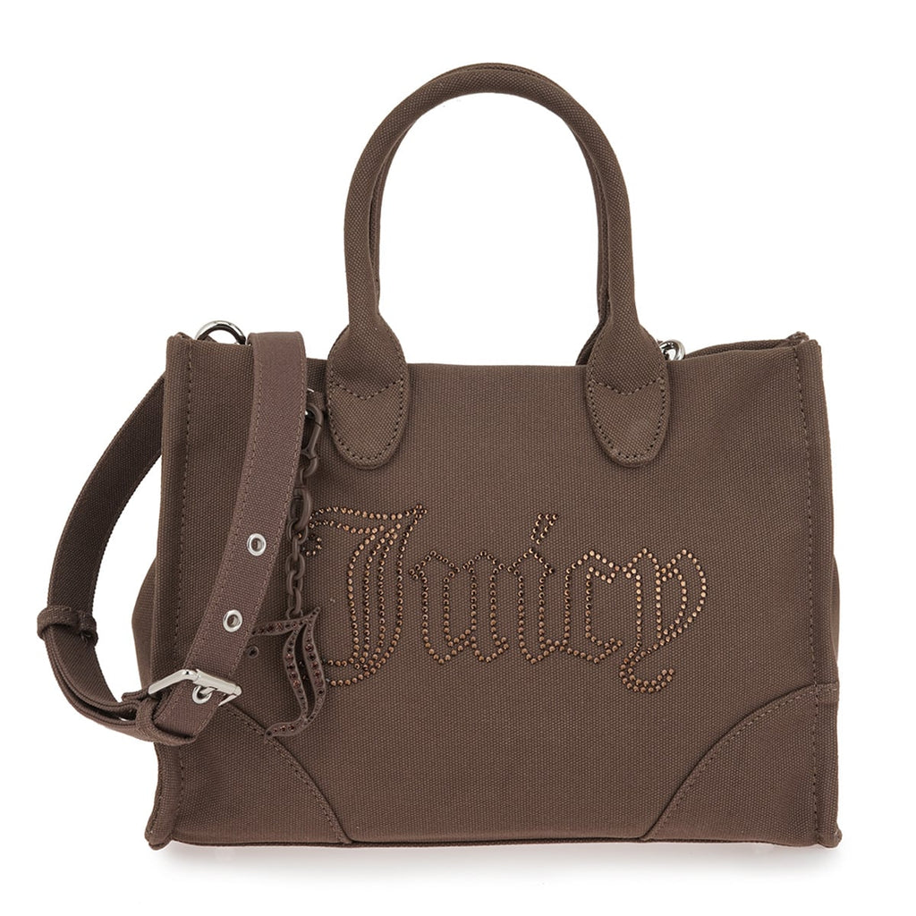 Cartera Juicy Couture Tote Canvas Café Strass