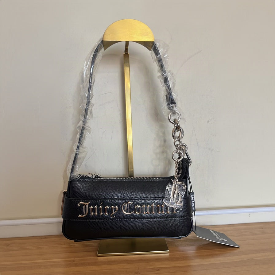 Cartera Juicy Couture Baguette Negra Logo