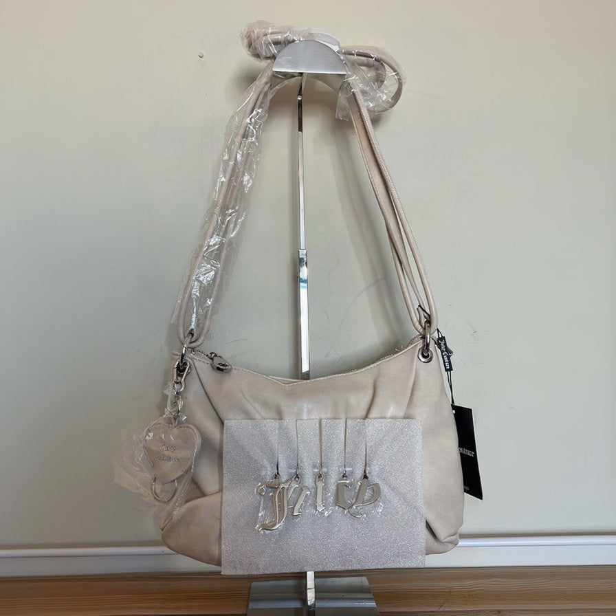 Cartera Juicy Couture Hobo Crema Letras