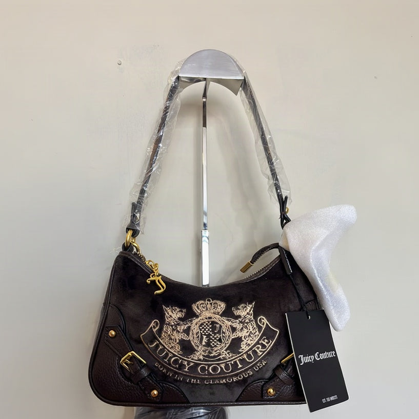 Cartera Juicy Couture Velour Café Escudo