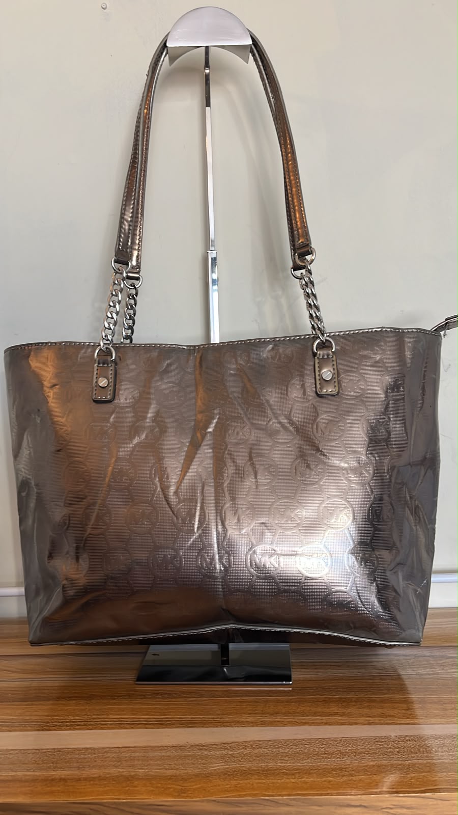 Cartera Michael Kors Tote Espejo Plata