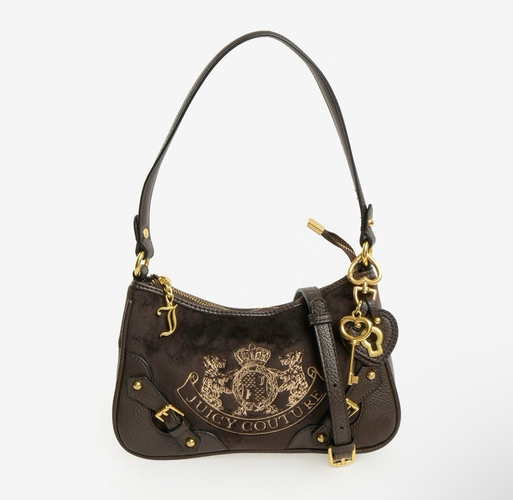 Cartera Juicy Couture Velour Café Escudo